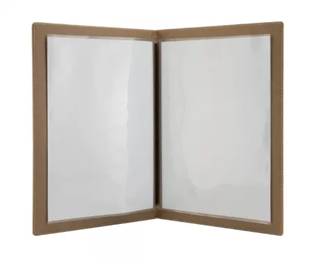 CARTE MENU LI&Egrave;GE A4, 1 double inserts inclus