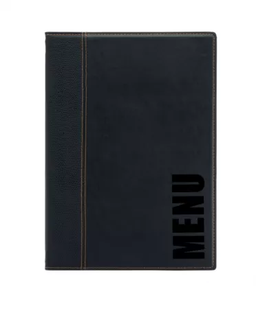 CARTE MENU simili cuir A4, 1 double insert inclus 