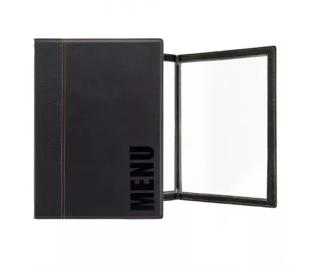 CARTE MENU simili cuir A4, 1 double insert inclus 