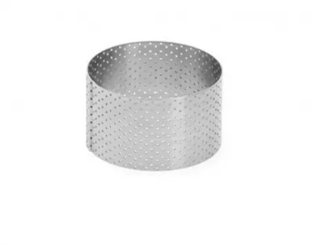 CERCLE PERFORE INOX diam:7.5cm hauteur 4.5
