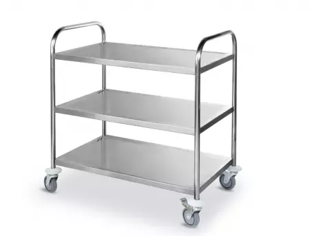 Chariot de service inox 3 &eacute;tag&egrave;res 900x590x930 mm