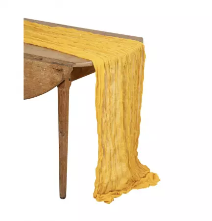 Chemin de Table Cheesecloth Ocre 90cmx3m