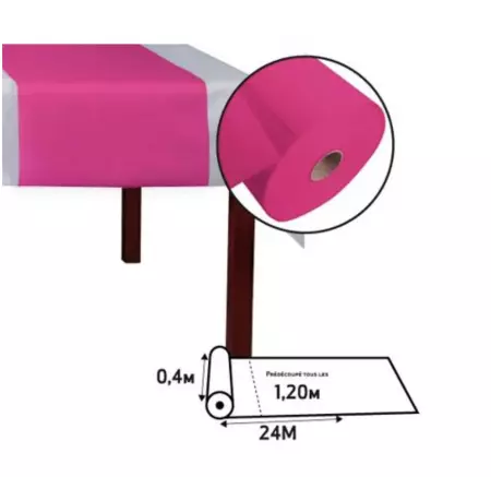 Chemin de table spunbond 40x2m4 HORTENSIA