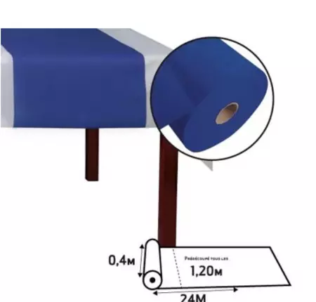 CHEMIN DE TABLE SPUNBOND L40x24m BLEU MARINE