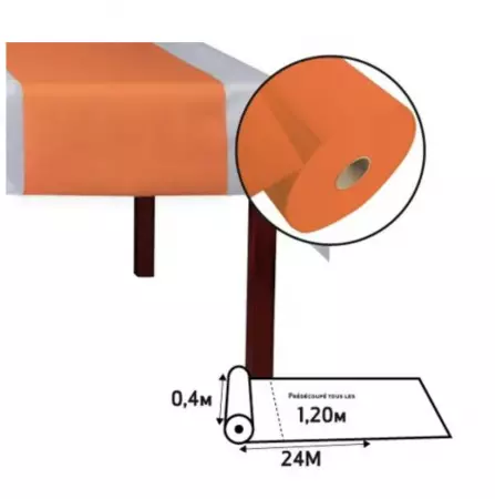 CHEMIN DE TABLE SPUNBOND L40x24m Orange