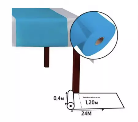 CHEMIN DE TABLE SPUNBOND L40x24m TURQUOISE