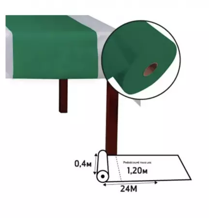 CHEMIN DE TABLE SPUNBOND L40x24m VERT SAPIN