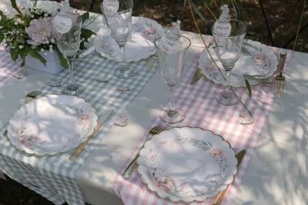 CHEMIN DE TABLE VICHY ROSE  / SA7999