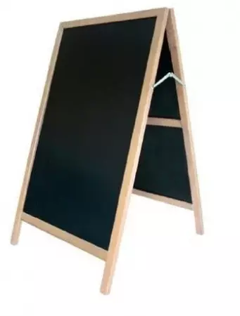 Chevalet trottoir GM alize entourage bois exotique naturel