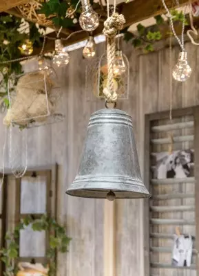 CLOCHE ZINC CORDE JUTE 