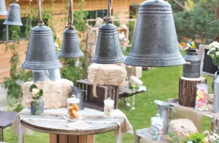 CLOCHE ZINC CORDE JUTE 