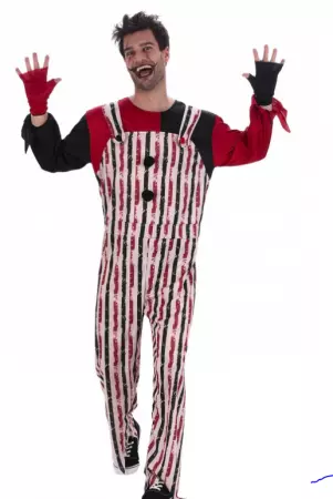 CLOWN SALOPETTE RAYEE HOMME XL