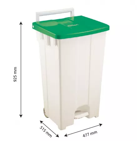 COLLECTEUR 100L A PEDALE COUV VERT