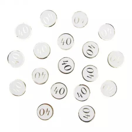 CONFETTIS DE TABLE 40 ANS DORES 