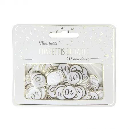CONFETTIS DE TABLE 40 ANS DORES 