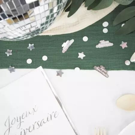 CONFETTIS DE TABLE ETOILES ARGENT