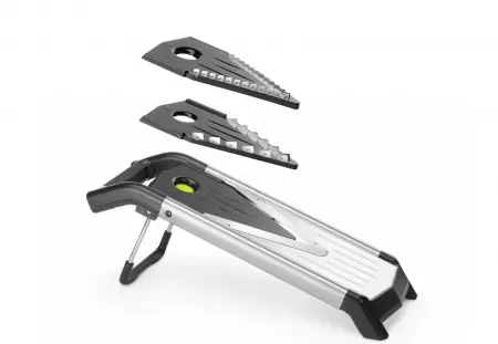 Coupe-l&eacute;gumes et r&acirc;pes en V mandoline avec double lame