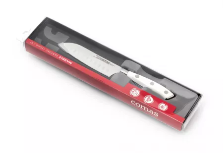 COUTEAU SANTOKU MARBLE 125mm BLANC