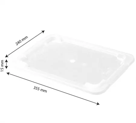 COUVERCLE BAC PLAT 3 L TRANSPARENT