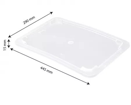 COUVERCLE BAC PLAT 5 L TRANSPARENT