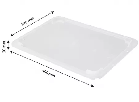 COUVERCLE BAC PLAT 8 L TRANSPARENT