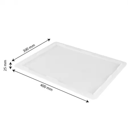 COUVERCLE DEMI-PATON BLANC 400X300