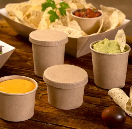 COUVERCLES POUR PETITS POTS 230 + 18 PE G/M2 &Oslash;6,2 CM MARRON CARTON (1000 UNIT&Eacute;) (FSC MIX 70%)