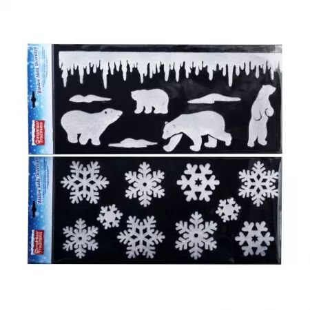 D&eacute;corations &eacute;lectrostatiques en velour* 23x49 cm - 2 Assortis