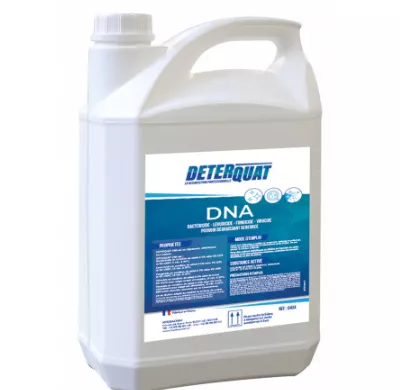 DETERQUAT DNA  DEGRAISSANT DESINFECTANT BACTERICIDE / LEVURICIDE / FONGICIDE / VIRUCIDE 5L (DILUTION 5%)
