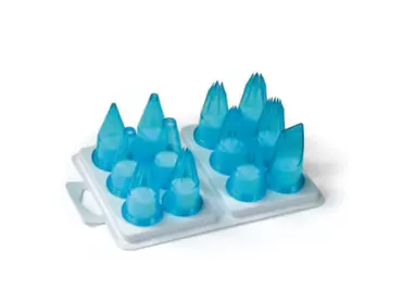 DOUILLES D&Eacute;CORATION 12 PI&Egrave;CES BLEU CIEL POLYCARBONATE