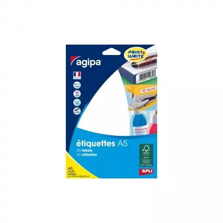 Etiquettes Agipa A5 19x38