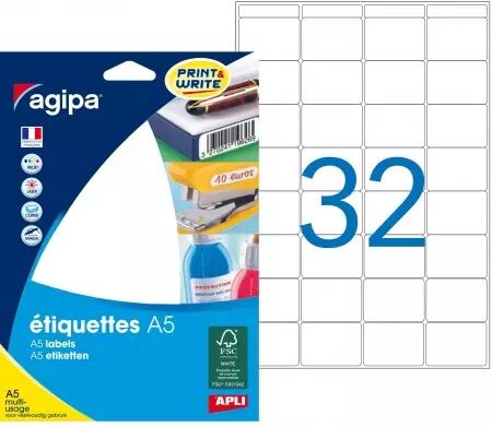 Etiquettes Agipa A5 24x33.5