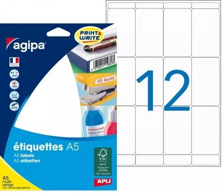 Etiquettes Agipa A5 56x34