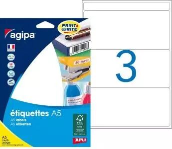 Etiquettes Agipa A5 64x133