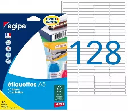 Etiquettes Agipa A5 6x33.5