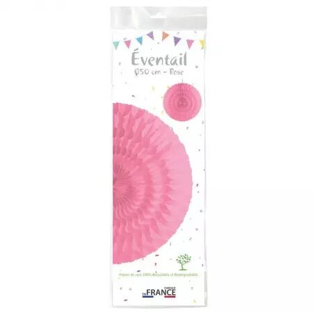 Eventail alv&eacute;ol&eacute; diam. 50 cm ROSE / CO08101RO