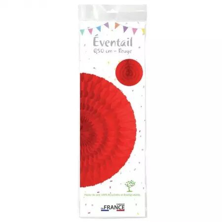 Eventail alv&eacute;ol&eacute; diam. 50 cm ROUGE / CO08101RG