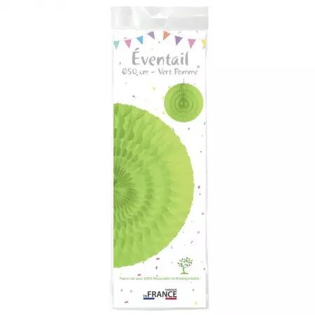 Eventail alv&eacute;ol&eacute; diam. 50 cm VERT POMME /CO08101VO