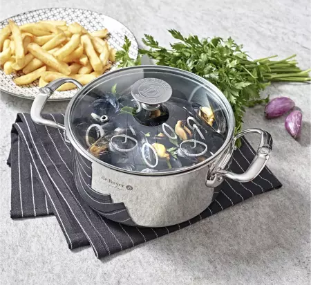 FAITOUT EN INOX MILADY AVEC COUVERCLE DIAM 24CM