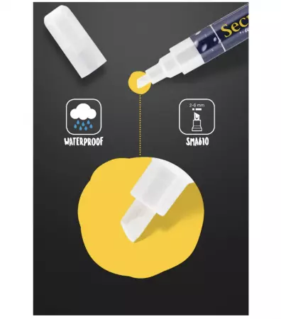 FEUTRE CRAIE BLANC WATERPROOF TAILLE DE MINE 2-6mm