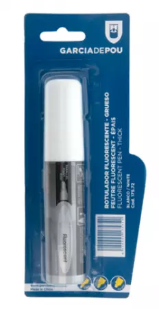 FEUTRE FLUORESCENT &Eacute;PAIS &Oslash; 2,8x14,7 CM BLANC FEUTRE (1 UNIT&Eacute;)
