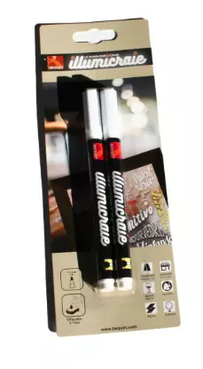 Feutre Illumicraie blanc, pointe Fine Effacable &agrave; l\'eau