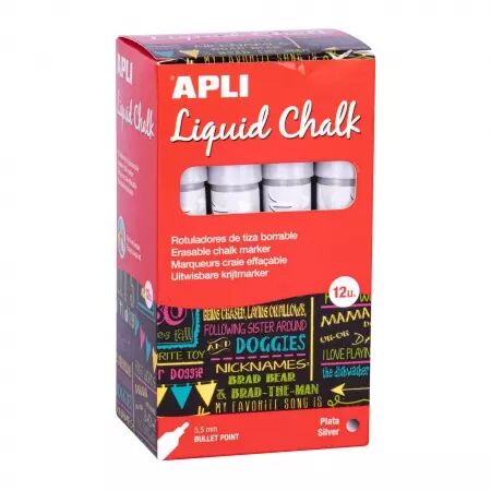 Feutres Craie 5.5mm Effa&ccedil;able ARGENT