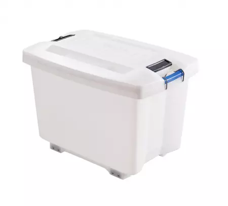 FOOD-BAC 70L A/COUVERCLE NATUREL AVEC ROULETTE 655x435x455 