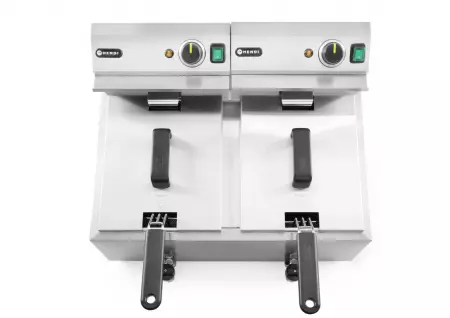 FRITEUSE MASTERCOOK 2X8L AVEC ROBINET 2X3500W