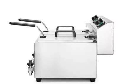 FRITEUSE MASTERCOOK 2X8L AVEC ROBINET 2X3500W