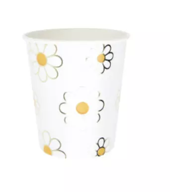 GOBELETS 200ML MARGUERITE HIPPY PARTY X 8 