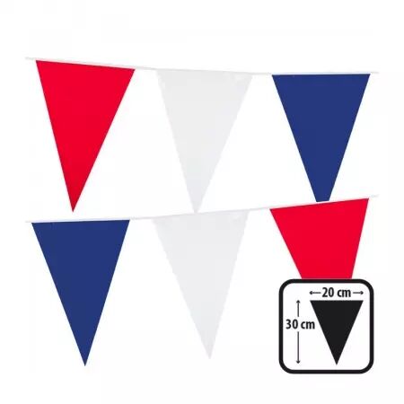 GUIRLANDE 20 FANIONS bleu blanc rouge 10metres 