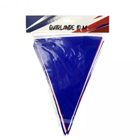 GUIRLANDE 20 FANIONS bleu blanc rouge 10metres 