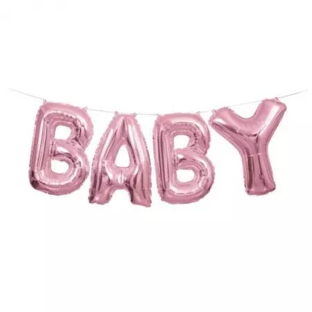 Guirlande ballons foil Baby 36 cm Rose / COU53684